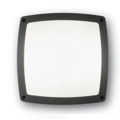 Applique Da Esterno-Ideal Lux Cometa ap3 applique per esterno quadrato antracite ip54 30cm