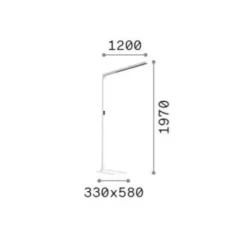 Lampade Da Terra-Ideal Lux Comfort-2 pt 2700k-6000k piantana per ufficio moderna bianca led
