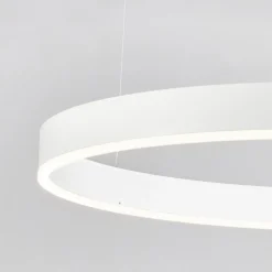 Lampadari Moderni-Selezionato da Mazzolaluce Composizione 3 lampade ad anelli bianco led 2700k a 6000k dimmerabile