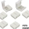Strisce Led-Gea Luce Confezione 10 connettori di giunzione per strip rgb larghezza 10mm ip20 gstc06