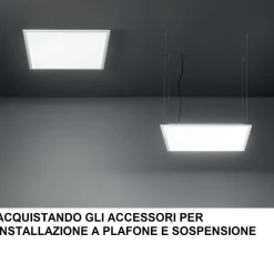 Plafoniere Moderne-Ideal Lux Confezione da n2 led panel pannello 60x60 40w 4000k da incasso
