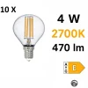 Lampadine Led-Selezionato da Mazzolaluce Confezione 10 lampadine e27 dimmerabili led 4w 2700k 470 lumen