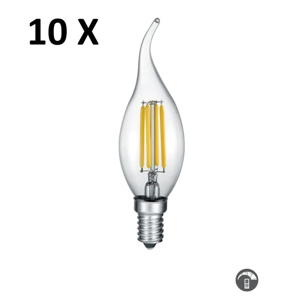 Lampadine Led-Selezionato da Mazzolaluce Confezione 10 lampadine e14 led 4w 2700k 470 lumen dimmerabile