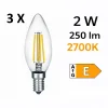 Lampadine Led-Selezionato da Mazzolaluce Confezione 3 lampadine e14 led 2w 2700k 250 lumen