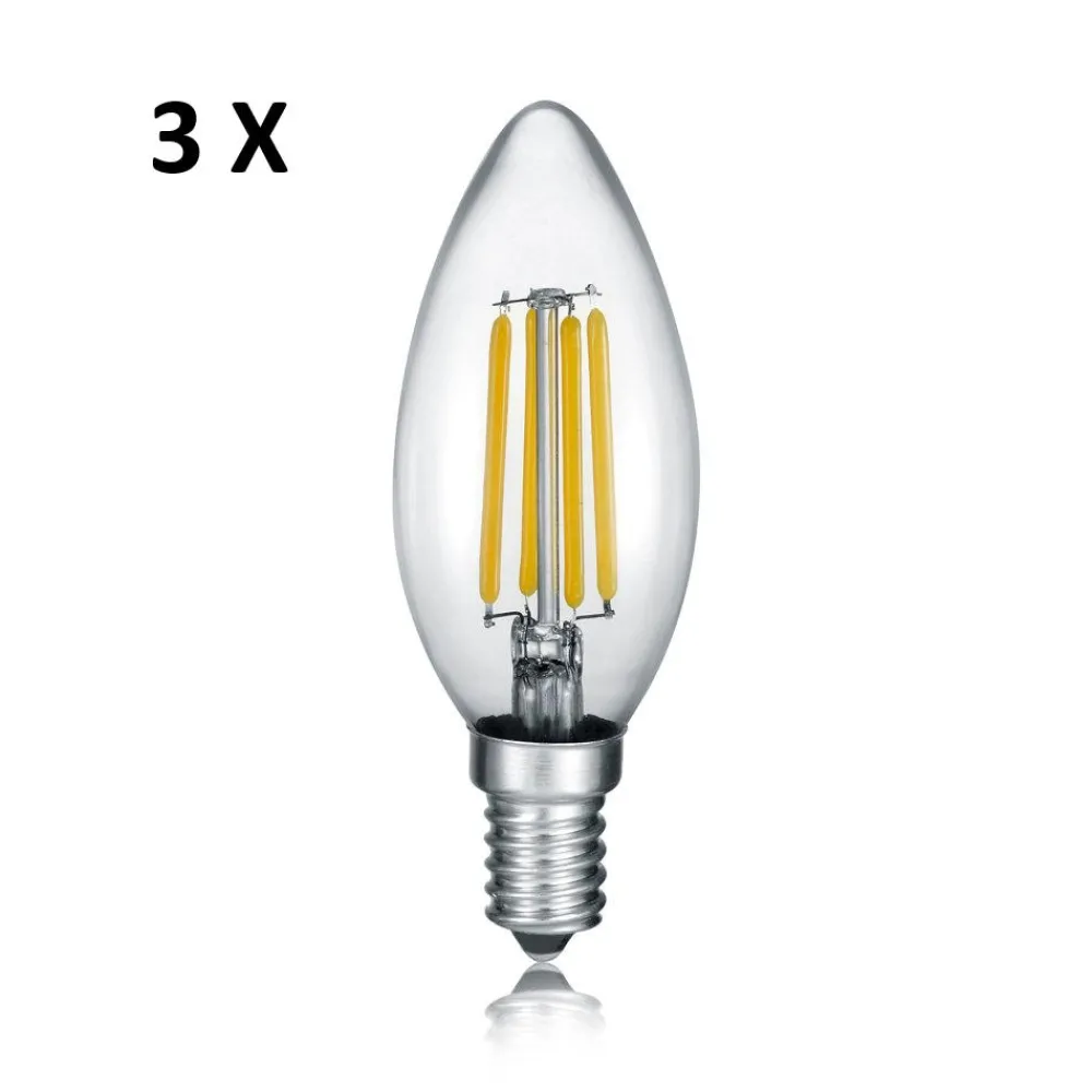 Lampadine Led-Selezionato da Mazzolaluce Confezione 3 lampadine e14 led 2w 2700k 250 lumen