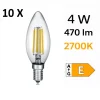 Lampadine Led-Selezionato da Mazzolaluce Confezione 10 pezzi lampadina e14 led 4w 2700k 470 lumen dimmerabile