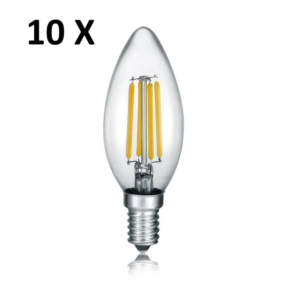 Lampadine Led-Selezionato da Mazzolaluce Confezione 10 pezzi lampadina e14 led 4w 2700k 470 lumen dimmerabile