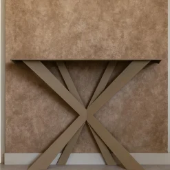 Mobili Ingresso Moderni-Selezionato da Mazzolaluce Consolle da ingresso in metallo moderno beige