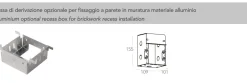 Accessori-Selezionato da Mazzolaluce Controcassa alluminio derivazione da incasso per parete in muratura