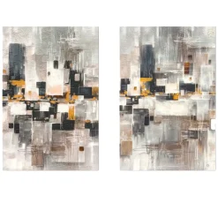 Quadri Moderni-Selezionato da Mazzolaluce Coppia di quadri astratti 50x70 moderni decorati telaio francese