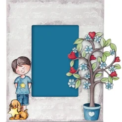 Soprammobili Moderni-Bongelli Preziosi Cornice portafoto bambino blu 20x25