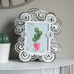 Soprammobili Moderni-Selezionato da Mazzolaluce Cornice portafoto moderno da tavolo colore bianco fango fp