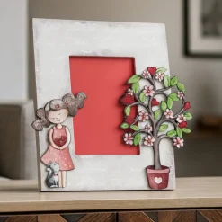 Soprammobili Moderni-Bongelli Preziosi Cornice portafoto rossa per cameretta bambina 20x25