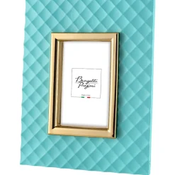 Soprammobili Moderni-Bongelli Preziosi Cornice portafoto turchese oro 24x30
