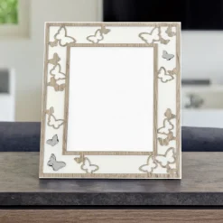 Soprammobili Moderni-Bongelli Preziosi Cornice portafoto 13x18 da tavolo farfalle rovere