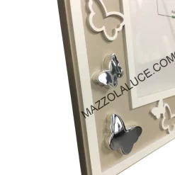 Soprammobili Moderni-Bongelli Preziosi Cornice portafoto 18x24 farfalle moderna nocciola