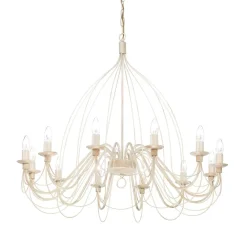 Lampadari Moderni-Ideal Lux Corte sp12 lampadario bianco shabby chic 12 luci