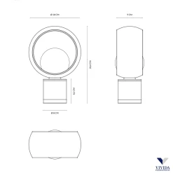Abat Jour-Vivida International Cosmit nera h26 abat-jour design moderna metallo vetro