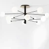 Plafoniere Moderne-Ideal Lux Cosmopolitan plafoniera camera da letto nero 10 sfere vetro bianco