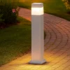 Lampioni Da Giardino-Ideal Lux Cosmo pt1 lampione da esterno ip55 bianco squadrato