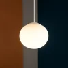 Lampade A Sospensione-Ideal Lux Cotton sp1 d13 lampada a sospensione sfera bianca