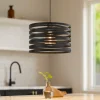 Lampadari Cucina-Eglo Cremella lampadario da cucina nero design moderno