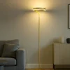 Lampade Da Terra-Gea Luce Criseide piantana moderna metallo oro led 3000k dimmerabile