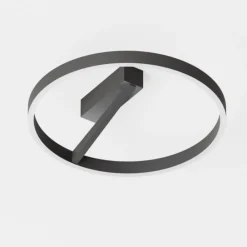 Plafoniere Moderne-Gea Luce Criseide plafoniera moderna led 60w 3000k nera tonda