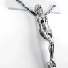 Crocifissi Da Parete-Selezionato da Mazzolaluce Crocifisso bianco da parete classico argento 34x24
