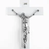 Crocifissi Da Parete-Selezionato da Mazzolaluce Crocifisso bianco da parete cristo argento 25x16