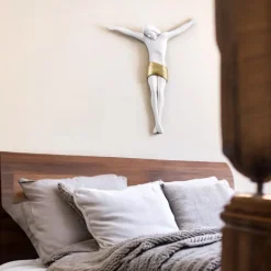 Crocifissi Da Parete-Bongelli Preziosi Crocifisso corpo di cristo da parete 37x32 moderno
