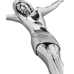 Crocifissi Da Parete-Selezionato da Mazzolaluce Crocifisso da parete cristo 25x22 cromato moderno