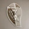 Crocifissi Da Parete-Selezionato da Mazzolaluce Crocifisso da parete moderno pasqua legno cristo resina