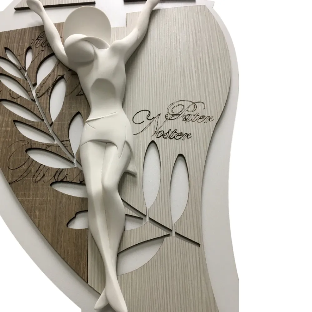 Crocifissi Da Parete-Selezionato da Mazzolaluce Crocifisso da parete moderno pasqua legno cristo resina