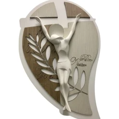 Crocifissi Da Parete-Selezionato da Mazzolaluce Crocifisso da parete moderno pasqua legno cristo resina