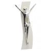 Crocifissi Da Parete-Selezionato da Mazzolaluce Crocifisso da parete o tavolo moderno 40x19 avorio cristo argento