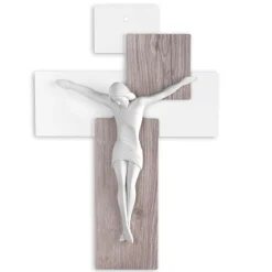 Crocifissi Da Parete-Bongelli Preziosi Crocifisso da parete rovere 17x12 moderno