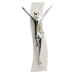 Crocifissi Da Parete-Selezionato da Mazzolaluce Crocifisso da parete tavolo design stilizzato avorio argento moderno
