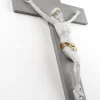 Crocifissi Da Parete-Selezionato da Mazzolaluce Crocifisso da parete 34x24 antracite bianco oro