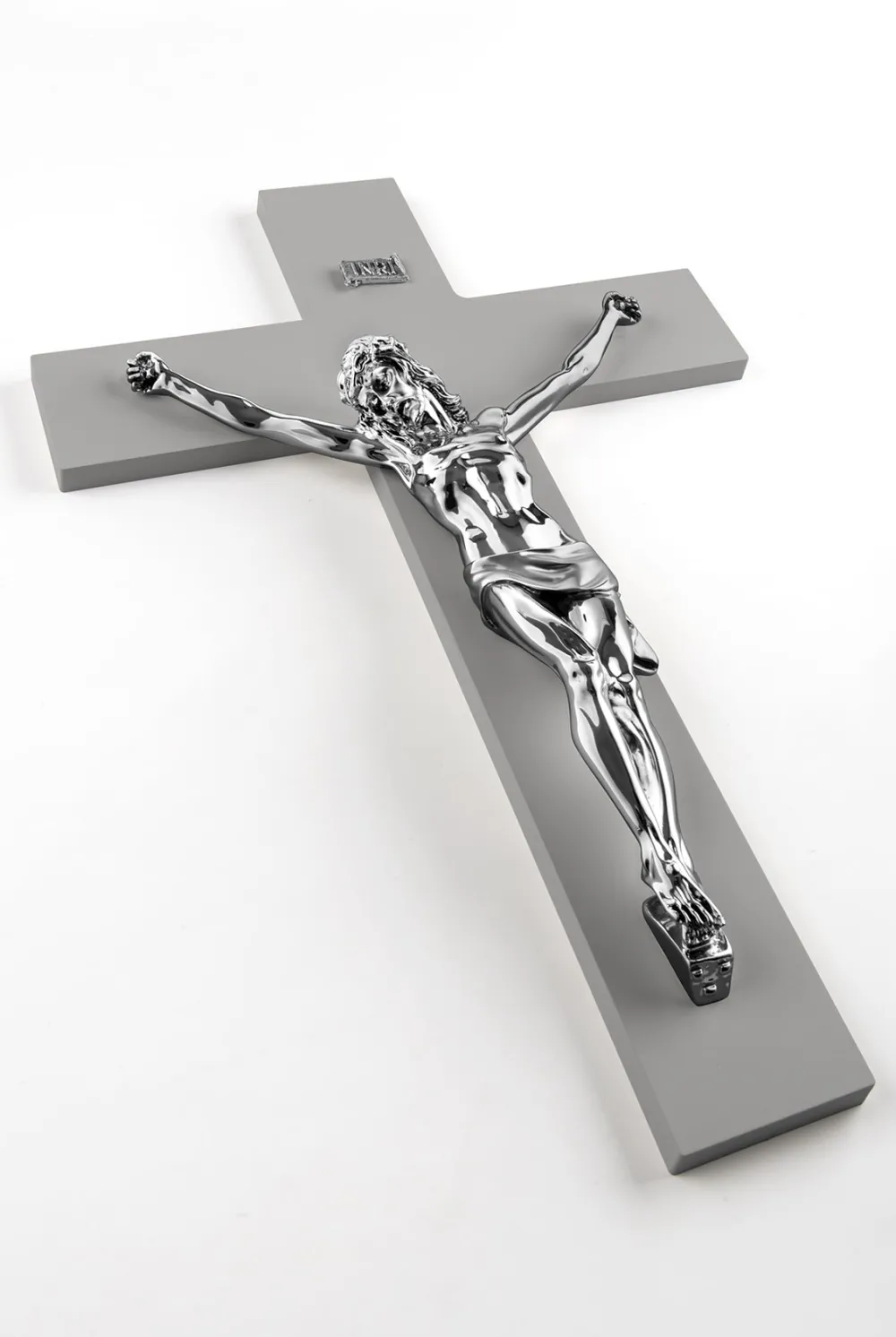 Crocifissi Da Parete-Selezionato da Mazzolaluce Crocifisso da parete 25x16 antracite argento