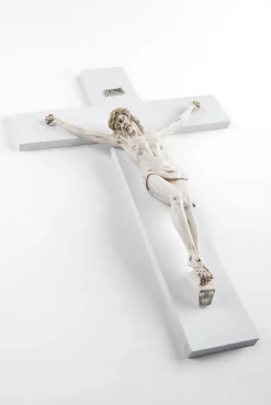 Crocifissi Da Parete-Selezionato da Mazzolaluce Crocifisso da parete 34x24 avorio croce bianca