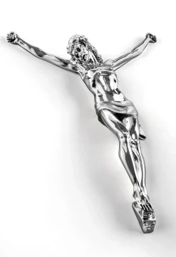 Crocifissi Da Parete-Selezionato da Mazzolaluce Crocifisso da parete 16x12 colore argento