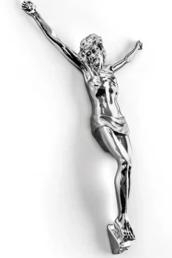 Crocifissi Da Parete-Selezionato da Mazzolaluce Crocifisso da parete 22x16 colore argento