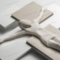 Crocifissi Da Parete-Bongelli Preziosi Crocifisso da parete 27x19 moderno tortora bianco