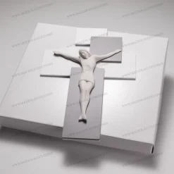 Crocifissi Da Parete-Bongelli Preziosi Crocifisso da parete 60x40 moderno grigio