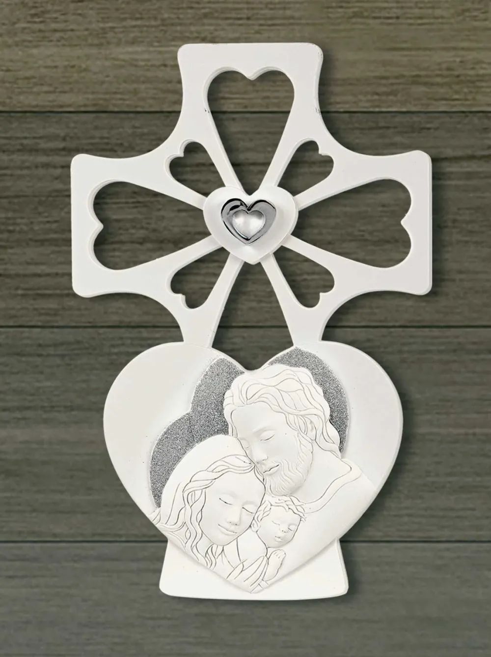 Crocifissi Da Parete-Bongelli Preziosi Crocifisso da parete 20x30 sacra famiglia capezzale