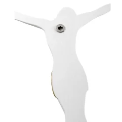 Crocifissi Da Parete-Selezionato da Mazzolaluce Crocifisso moderno senza croce 15x17 bianco oro da parete