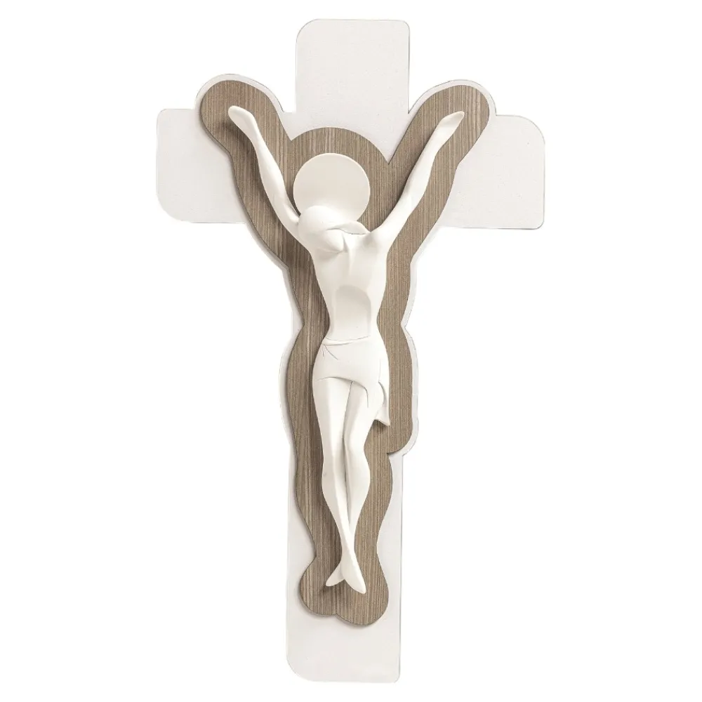 Crocifissi Da Parete-Selezionato da Mazzolaluce Crocifisso stilizzato da parete design moderno 51x29