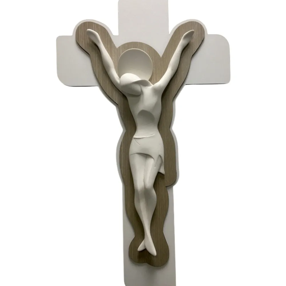 Crocifissi Da Parete-Selezionato da Mazzolaluce Crocifisso stilizzato da parete design moderno 51x29
