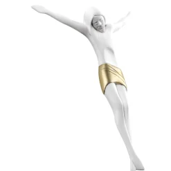 Crocifissi Da Parete-Selezionato da Mazzolaluce Crocifisso 25x22 cristo design moderno da parete bianco oro